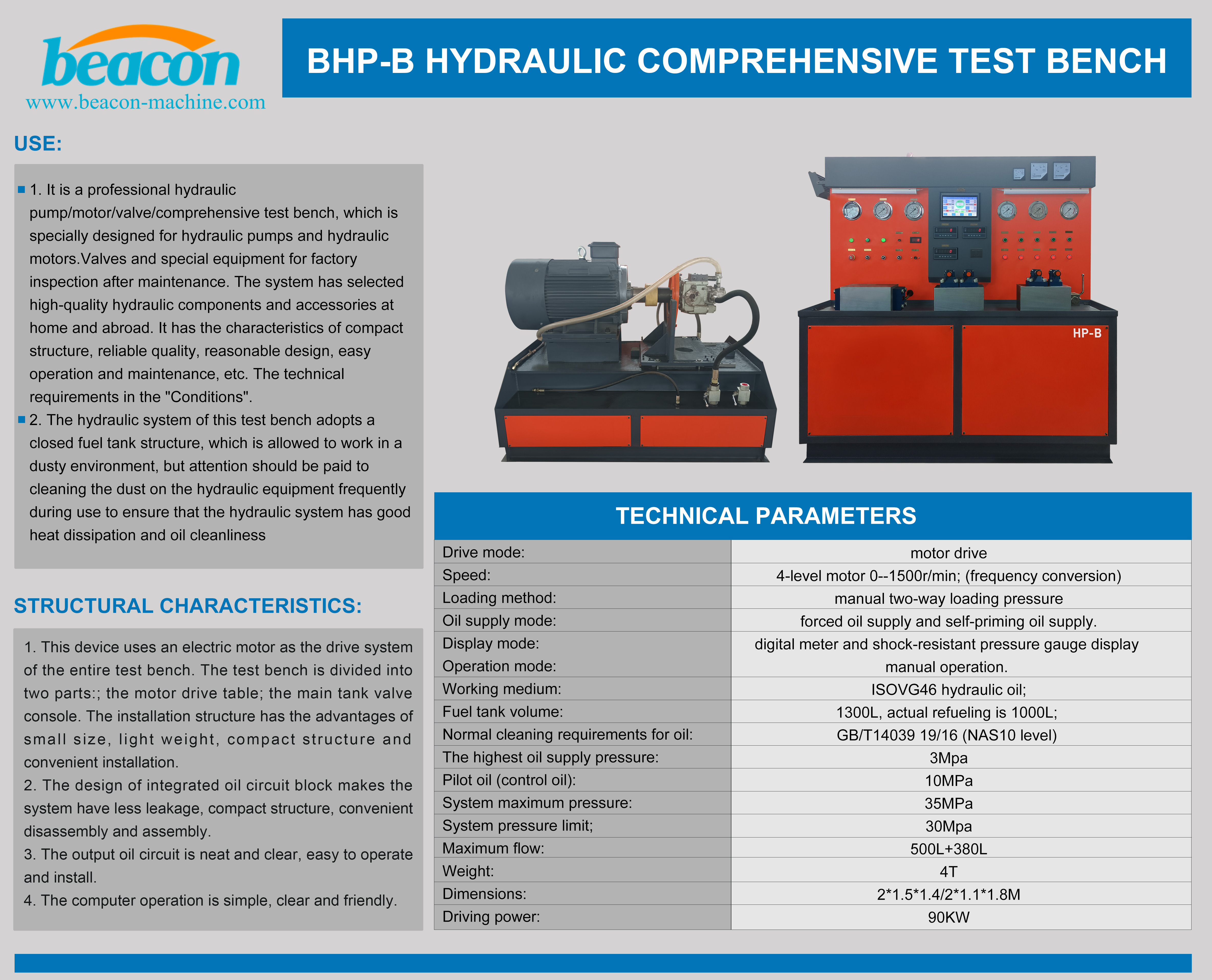 Стенд для испытания гидромоторов гидронасосов HP-B