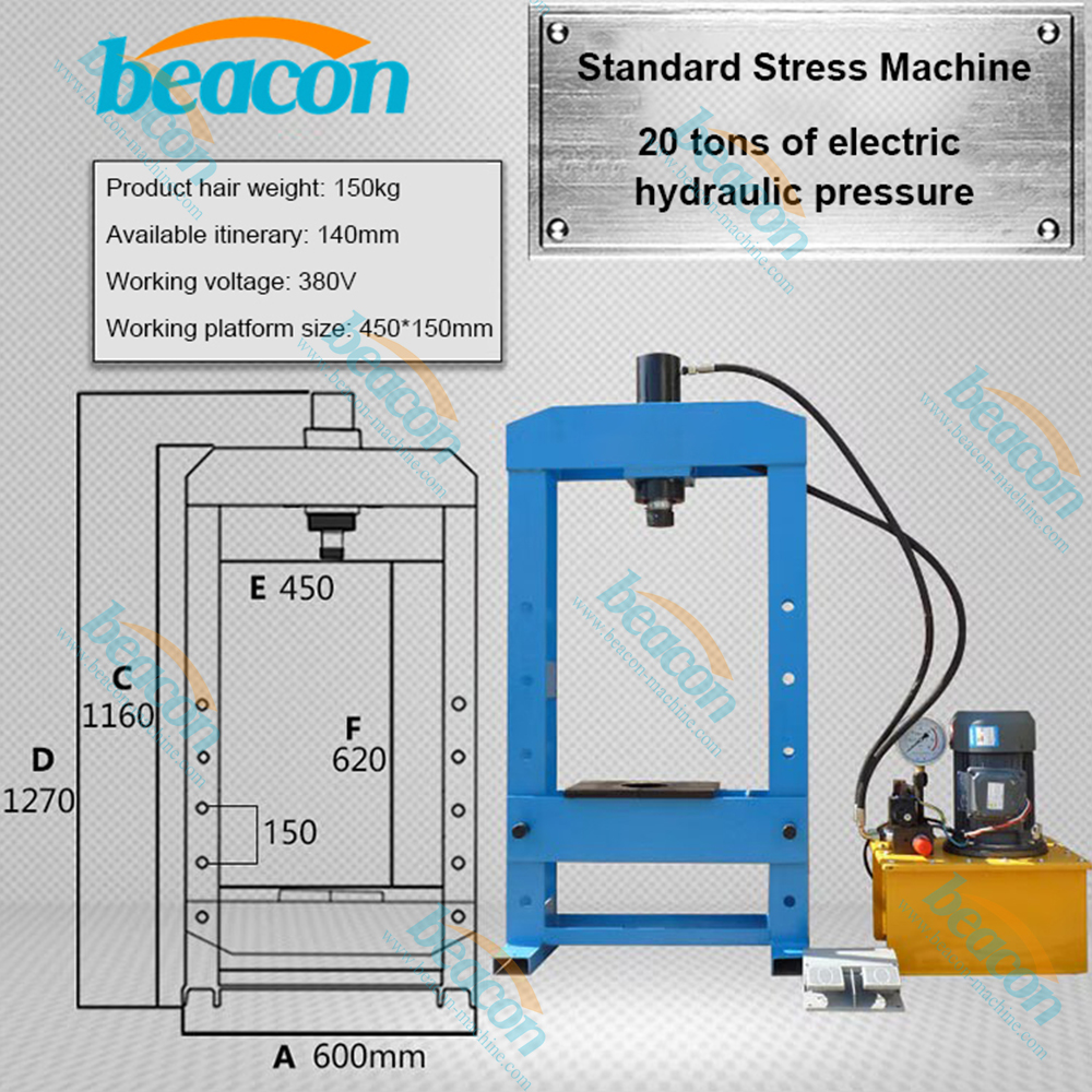 Fabricante Prueba de prueba hidráulica Prueba de compresión Equipo Máquina de prueba de presión hidráulica BT-20