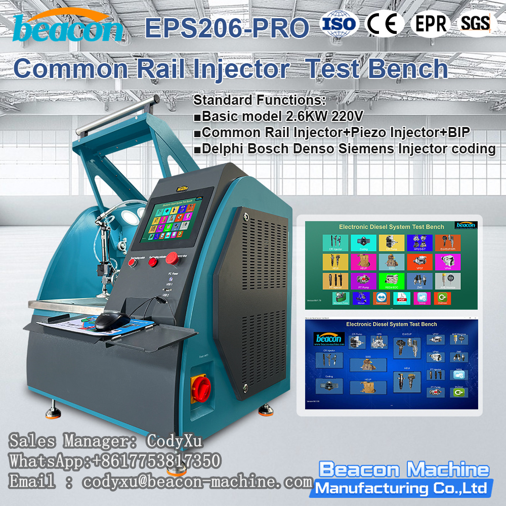 EPS206-PRO Banco de pruebas para inyectores diésel Common Rail para reparación de automóviles