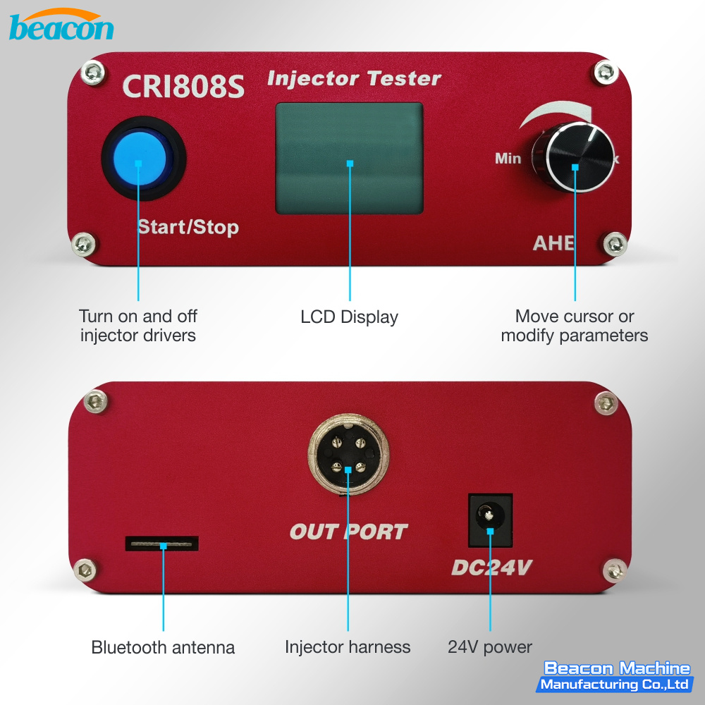 CRI808S Detector inteligente e inalámbrico de inyectores Common Rail con software para PC Android pruebas AHE y calibración