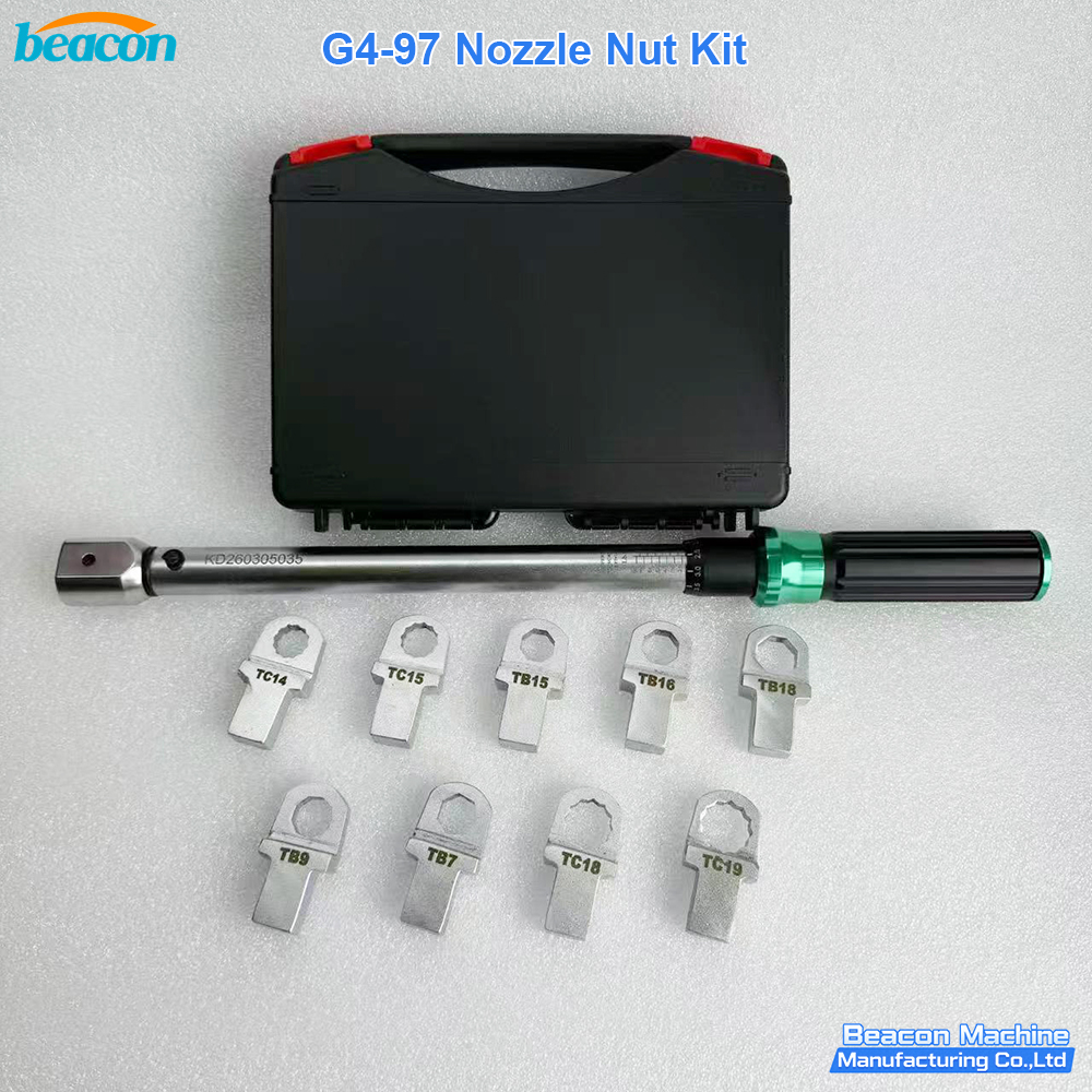 Kit de herramientas G4-97: llave de vaso para tuercas de boquilla y llave dinamométrica; juego de herramientas para el desmontaje y reparación de inyectores de combustible diésel Common Rail (Bosch, Denso, Delphi).