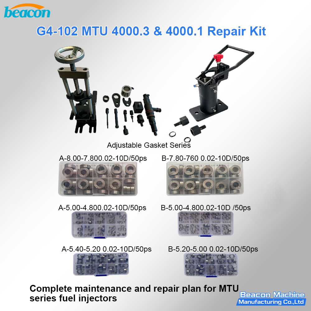 Kit de mantenimiento de inyectores de combustible G4-102 MTU 4000.1 y MTU 4000.3 | Solución completa de desmontaje, inspección y reparación